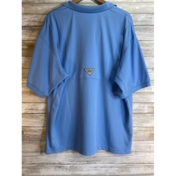 Columbia PFG Omni-Shade Mens Polo Shirt XL Blue - Picture 2 of 9